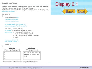 Display 6.1  Slide 6-  Back Next 