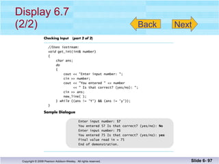 Display 6.7  (2/2) Slide 6-  Back Next 