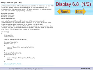 Display 6.8  (1/2) Slide 6-  Next Back 