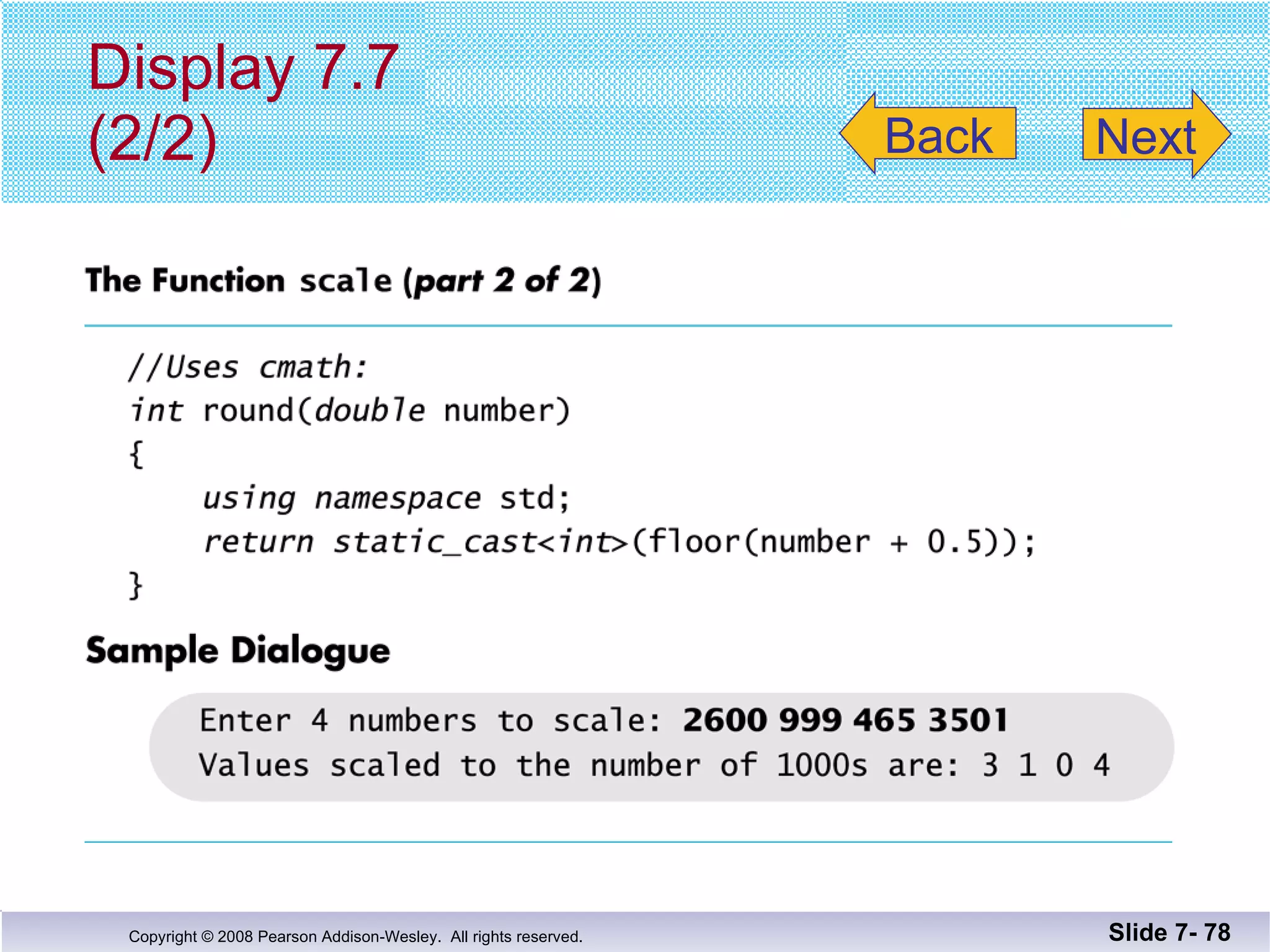 Display 7.7 (2/2) Slide 7-  Back Next 