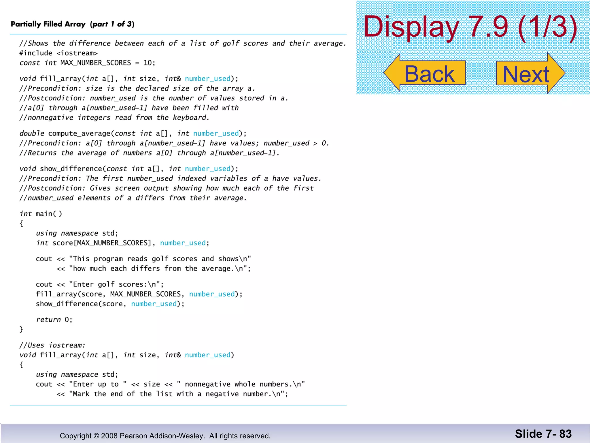 Display 7.9 (1/3) Slide 7-  Back Next 
