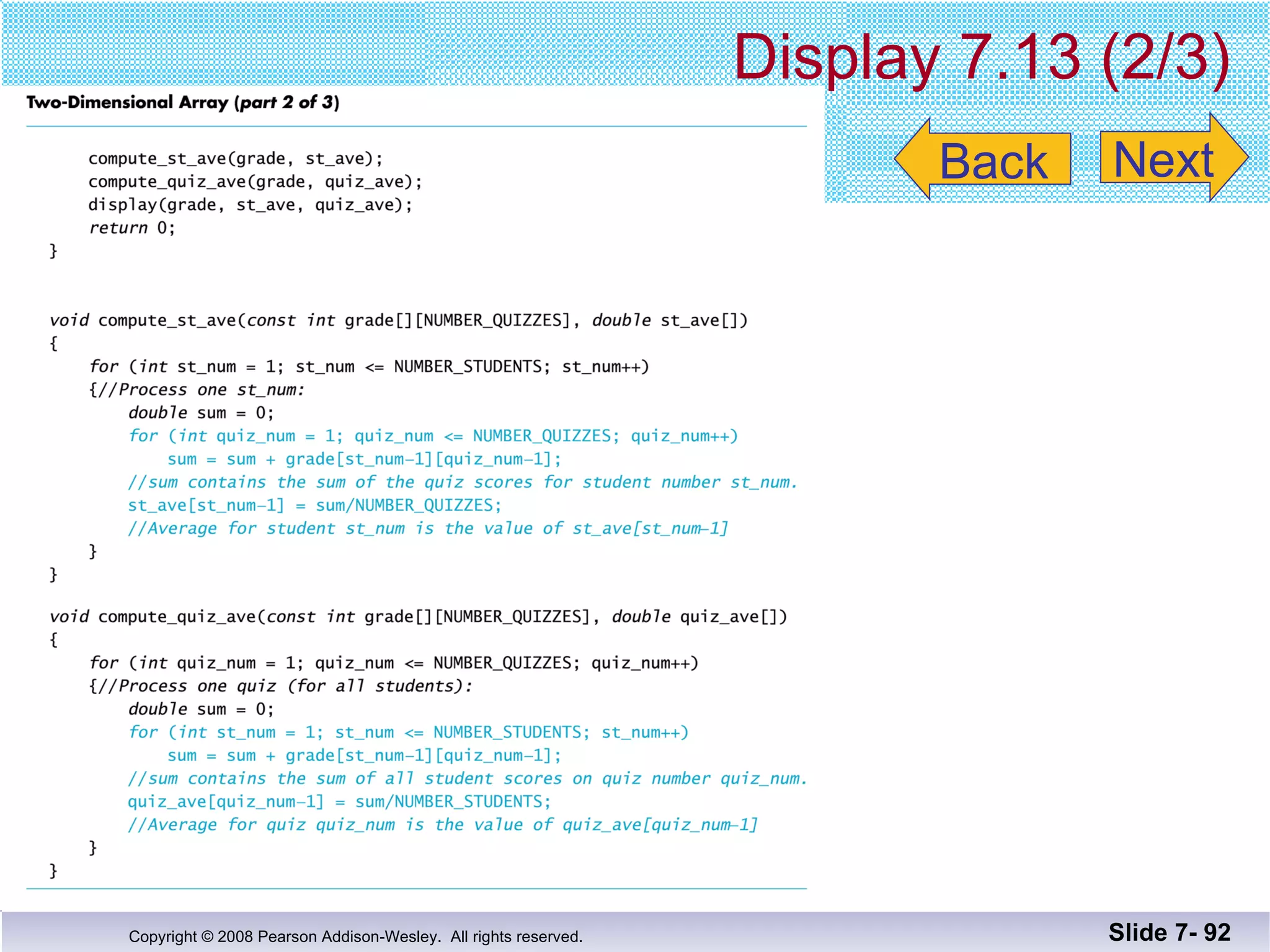 Display 7.13 (2/3) Slide 7-  Back Next 