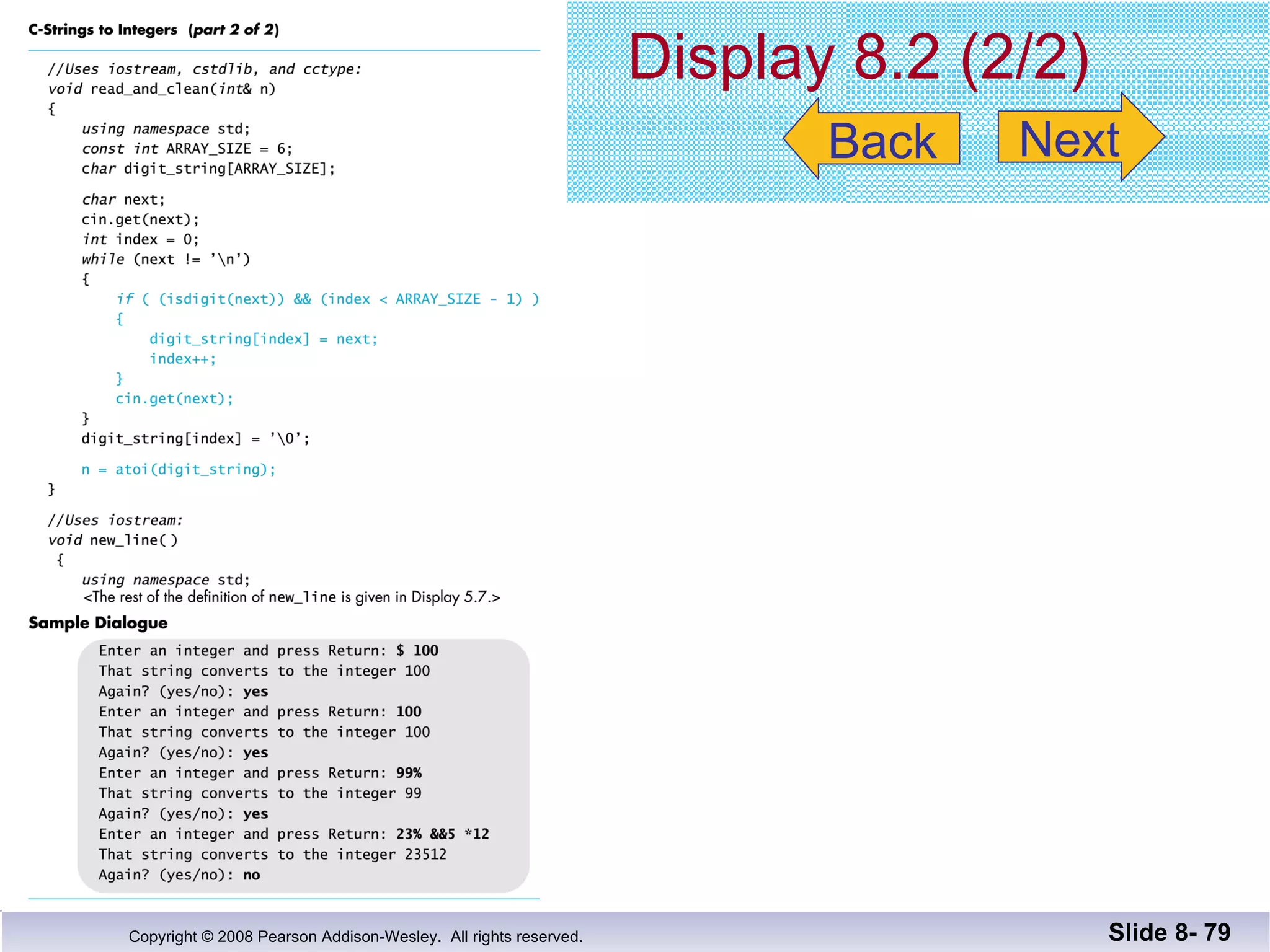 Display 8.2 (2/2) Slide 8-  Back Next 
