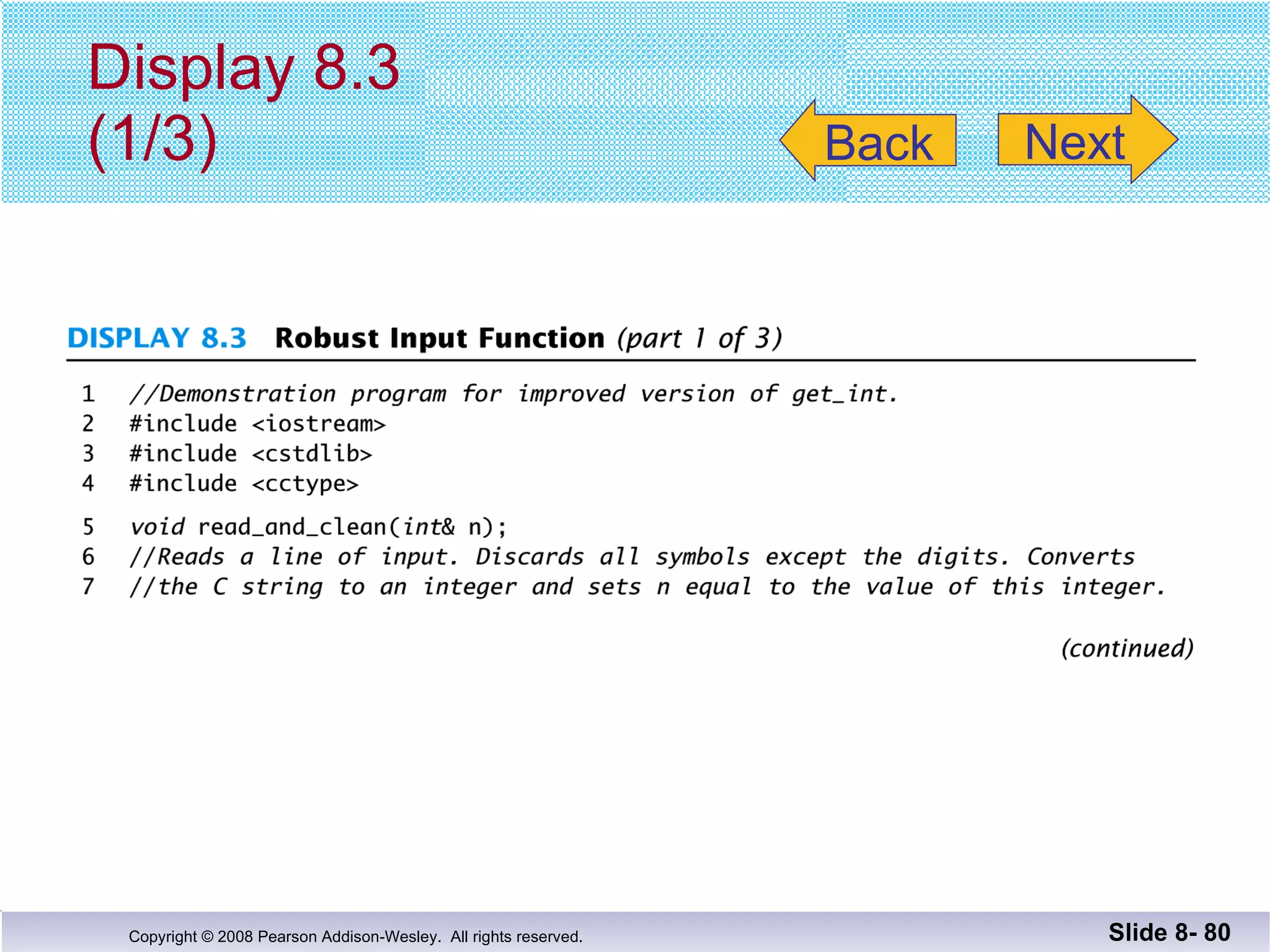 Display 8.3 (1/3) Slide 8-  Back Next 