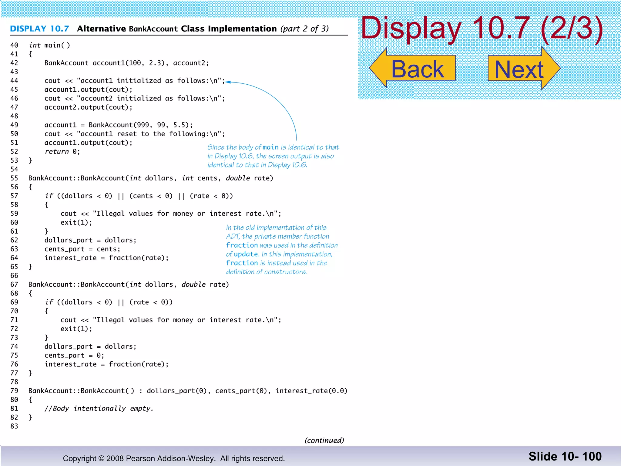 Display 10.7 (2/3) Slide 10-  Back Next 