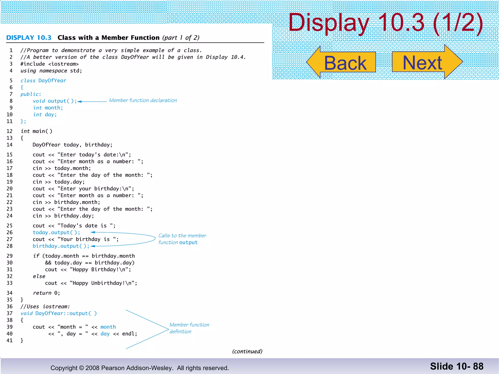 Display 10.3 (1/2) Slide 10-  Back Next 