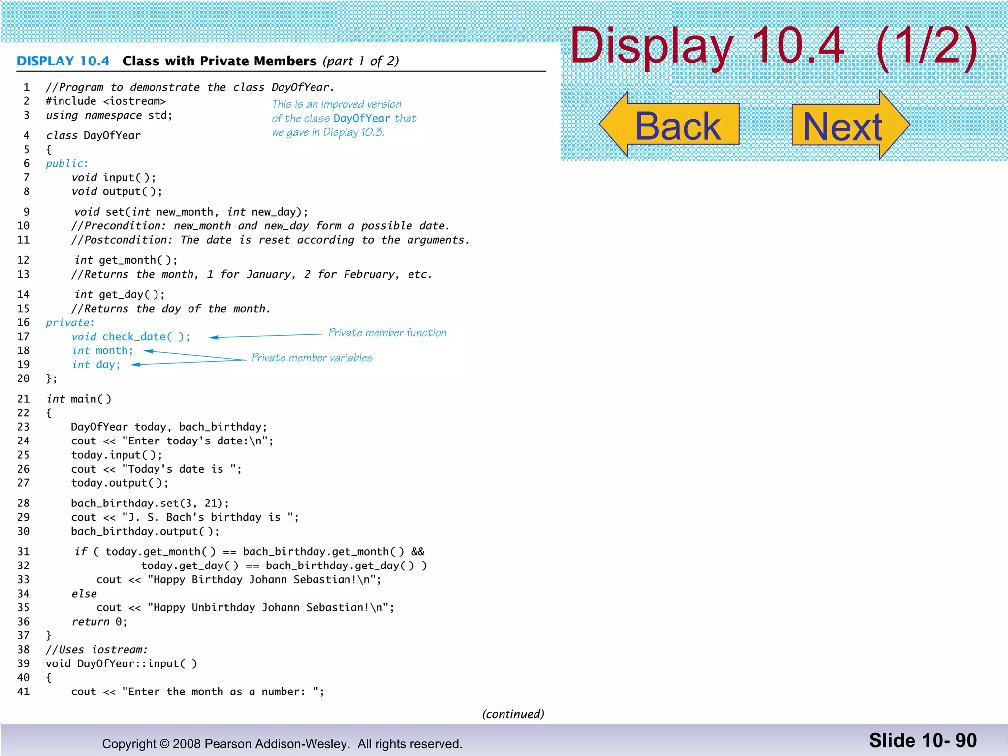 Display 10.4  (1/2) Slide 10-  Back Next 