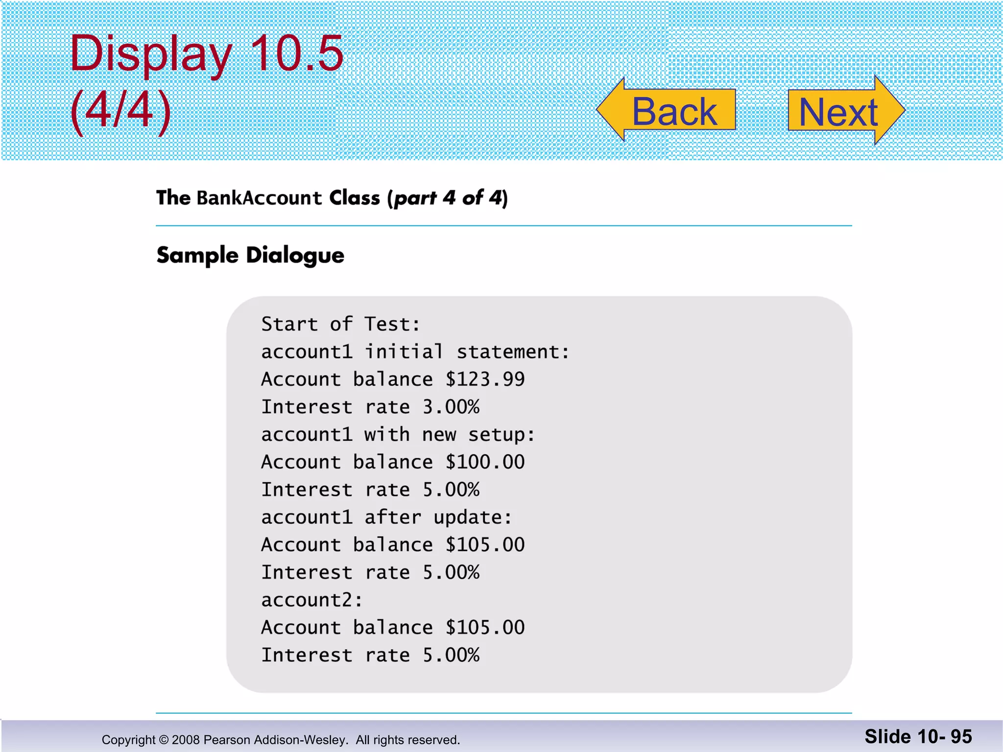 Display 10.5 (4/4) Slide 10-  Back Next 