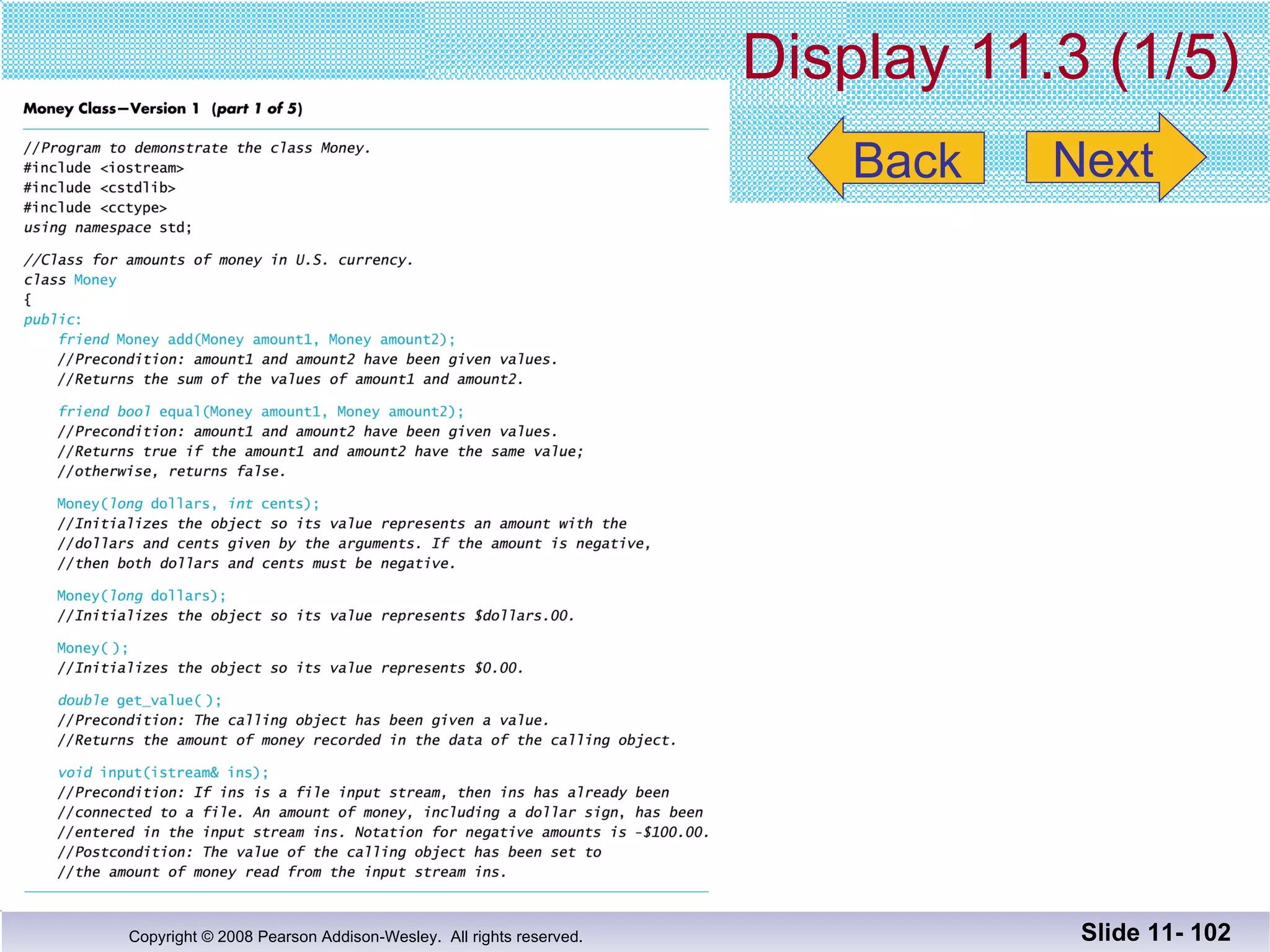 Display 11.3 (1/5) Slide 11-  Back Next 