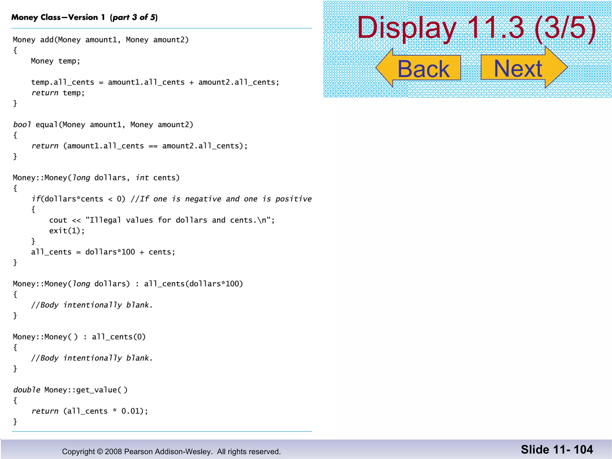 Display 11.3 (3/5) Slide 11-  Back Next 