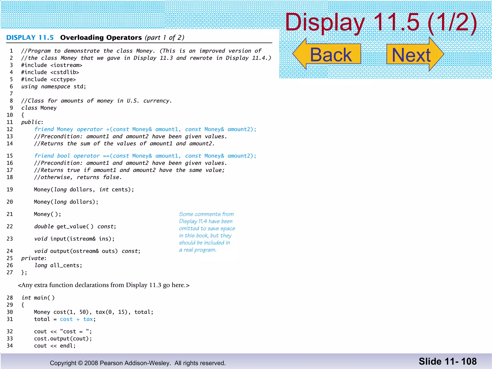 Display 11.5 (1/2) Slide 11-  Back Next 