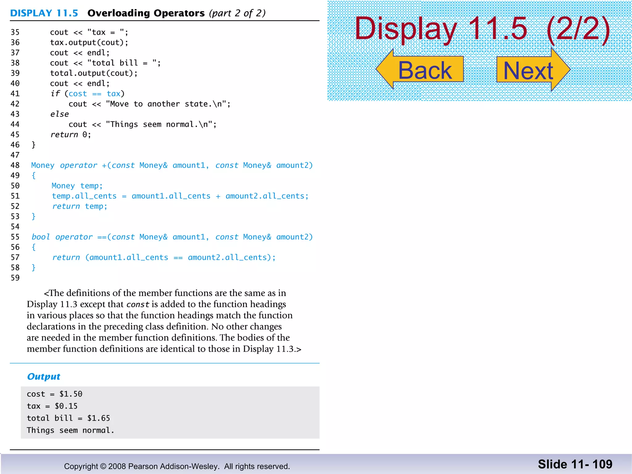 Display 11.5  (2/2) Slide 11-  Back Next 