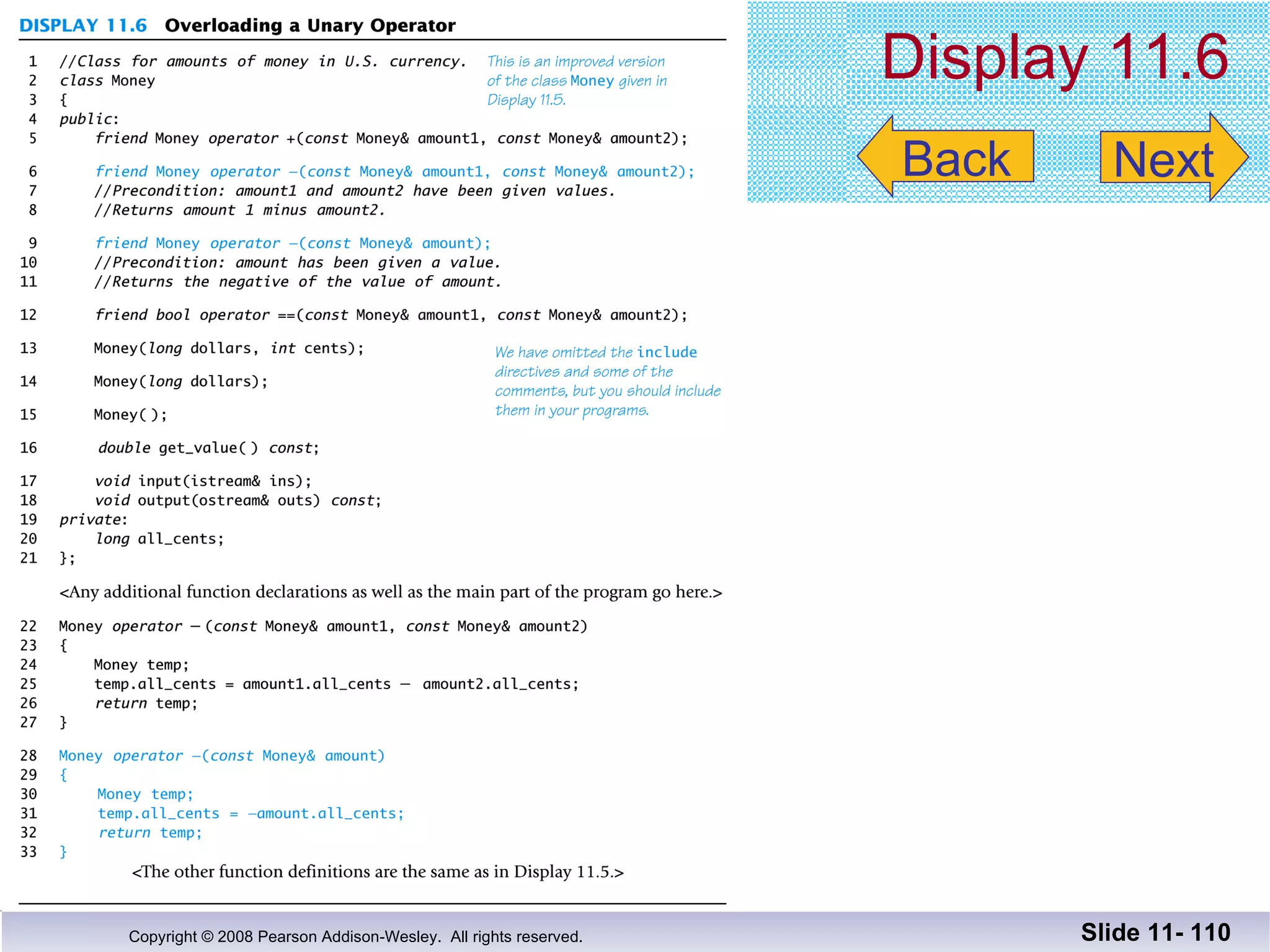 Display 11.6 Slide 11-  Back Next 