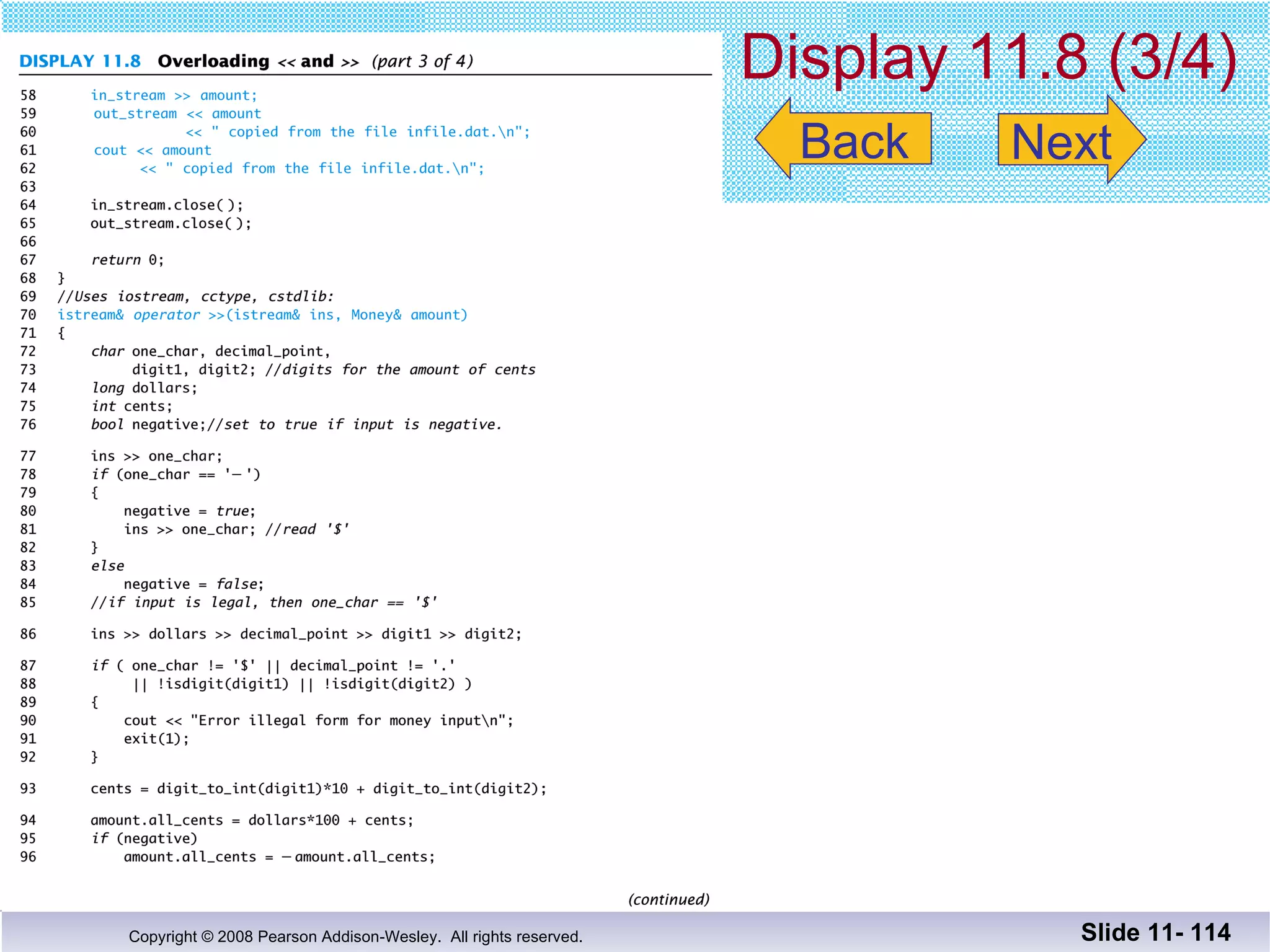 Display 11.8 (3/4) Slide 11-  Back Next 