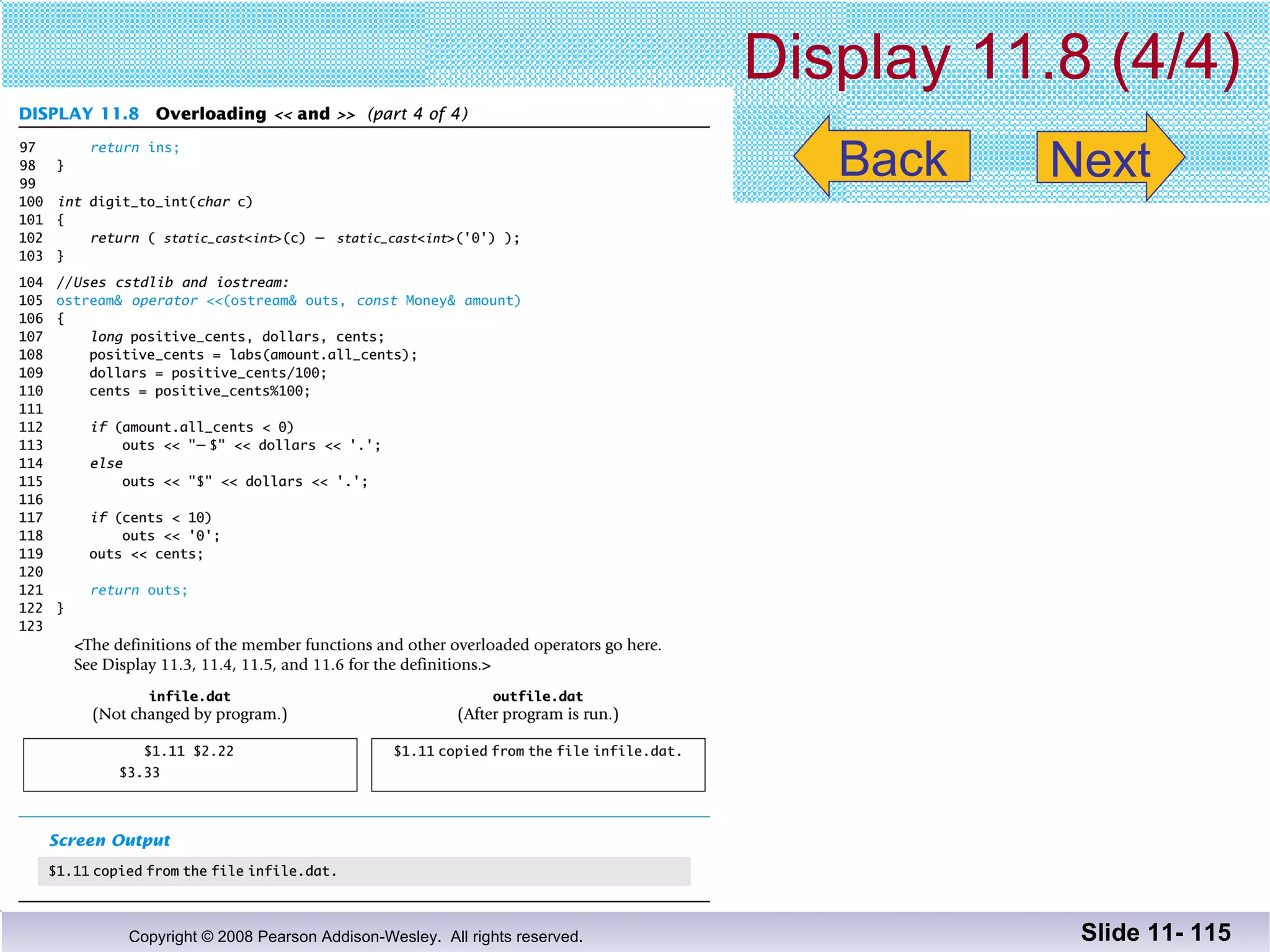 Display 11.8 (4/4) Slide 11-  Back Next 