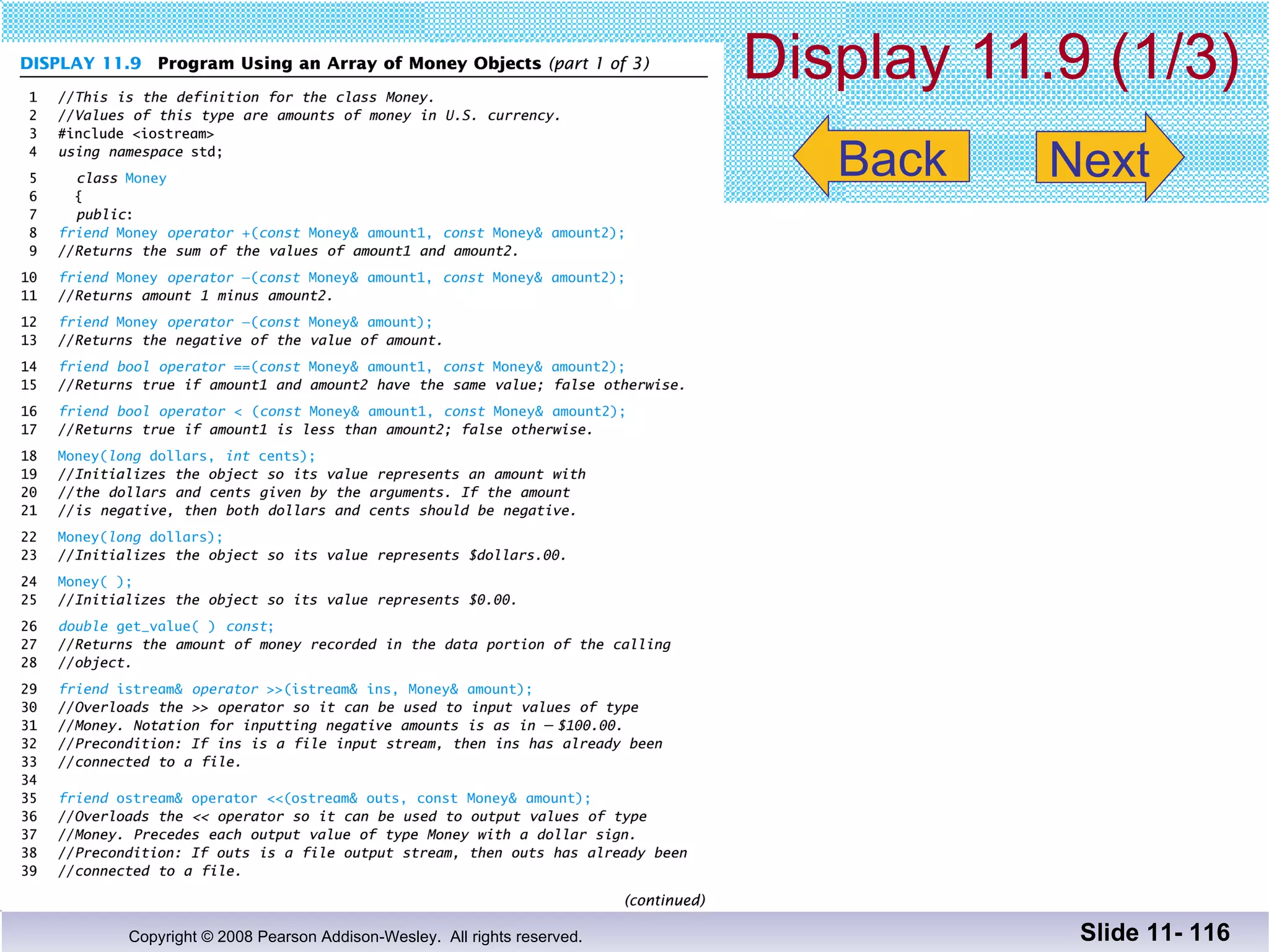 Display 11.9 (1/3) Slide 11-  Back Next 
