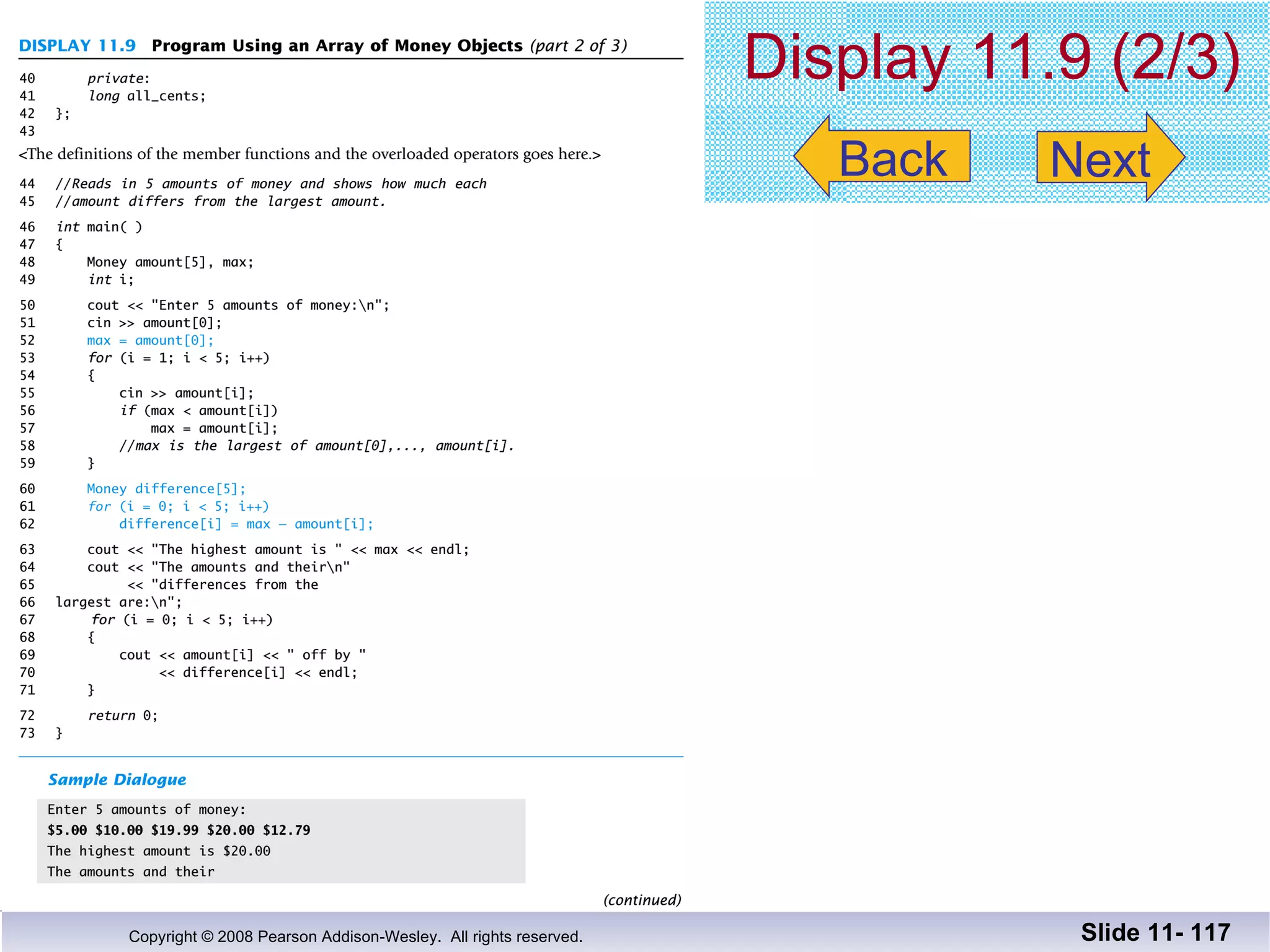 Display 11.9 (2/3) Slide 11-  Back Next 