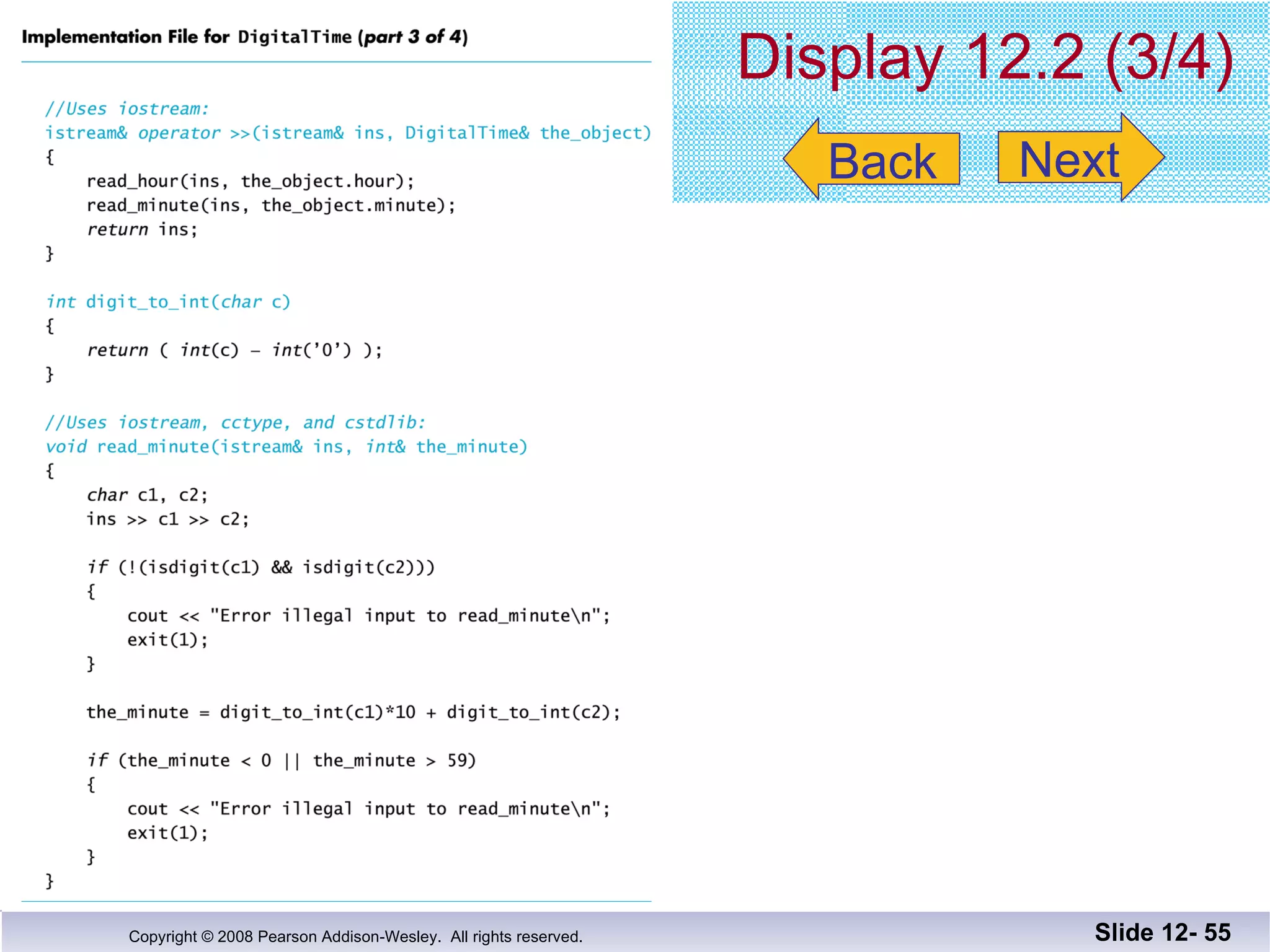 Display 12.2 (3/4) Slide 12-  Back Next 