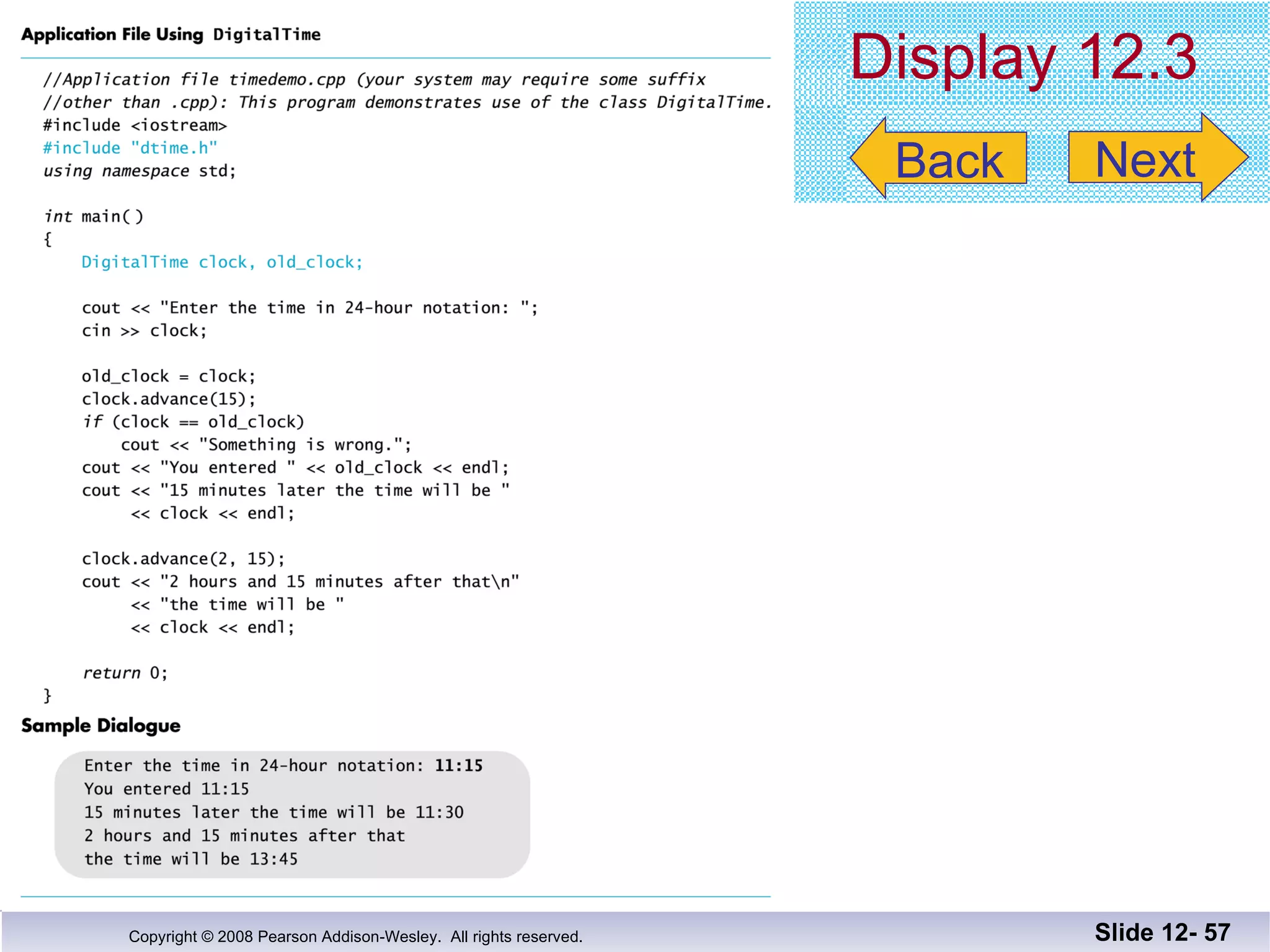 Display 12.3 Slide 12-  Back Next 