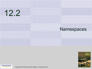 12.2 Namespaces 