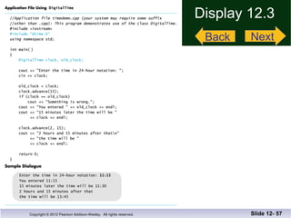 Display 12.3 Slide 12-  Back Next 