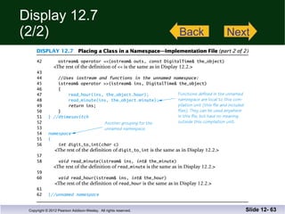 Display 12.7 (2/2) Slide 12-  Back Next 