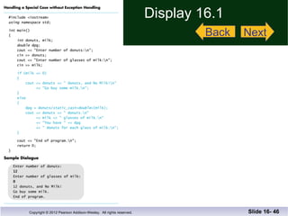 Display 16.1   Slide 16-  Back Next 