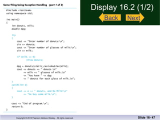 Display 16.2 (1/2) Slide 16-  Back Next 