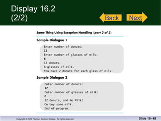 Display 16.2 (2/2) Slide 16-  Back Next 