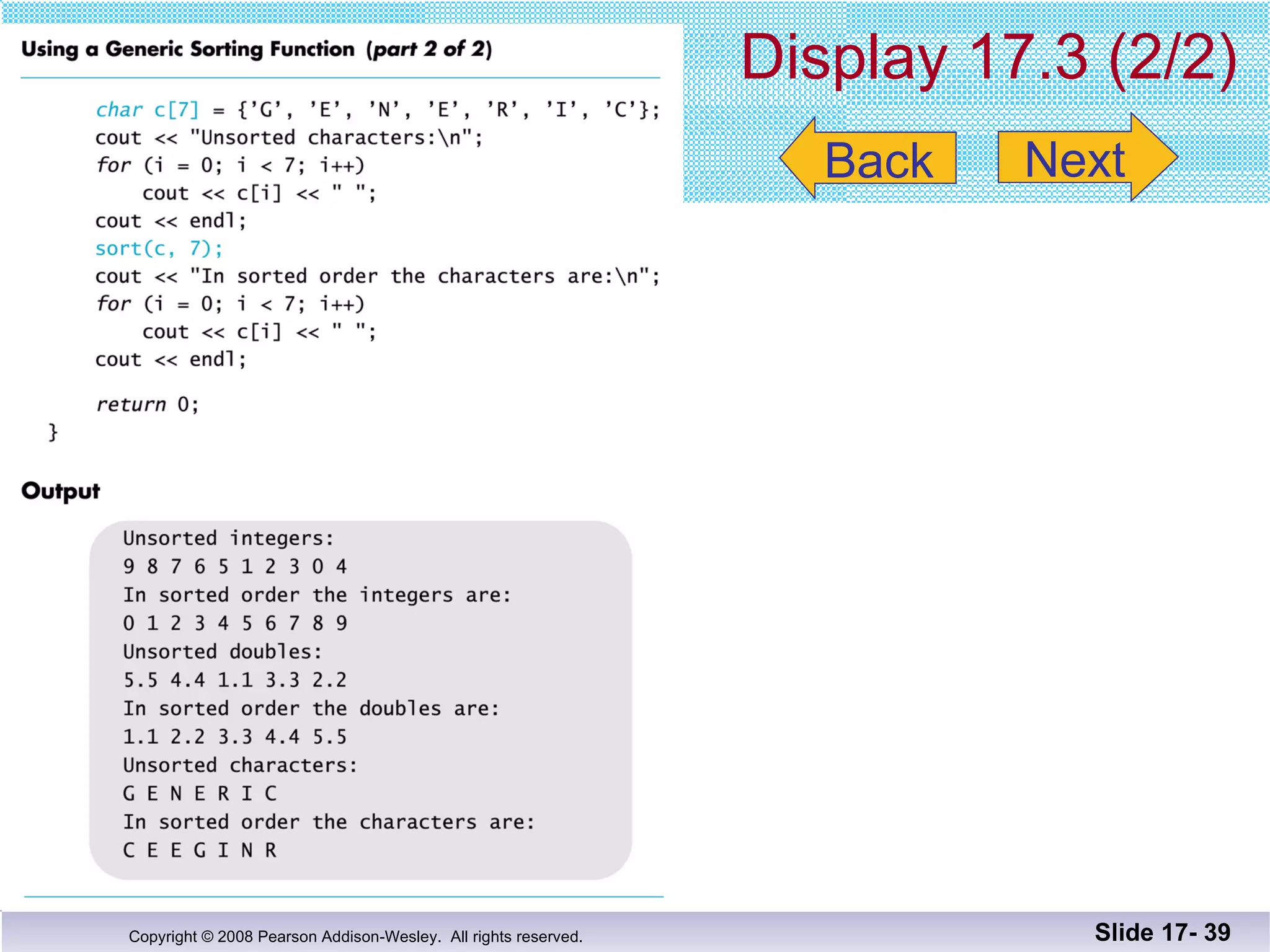 Display 17.3 (2/2) Slide 17-  Back Next 