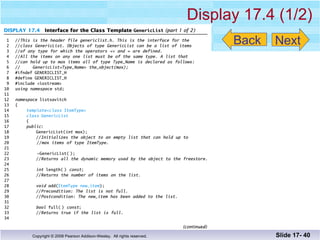 Display 17.4 (1/2) Slide 17-  Back Next 