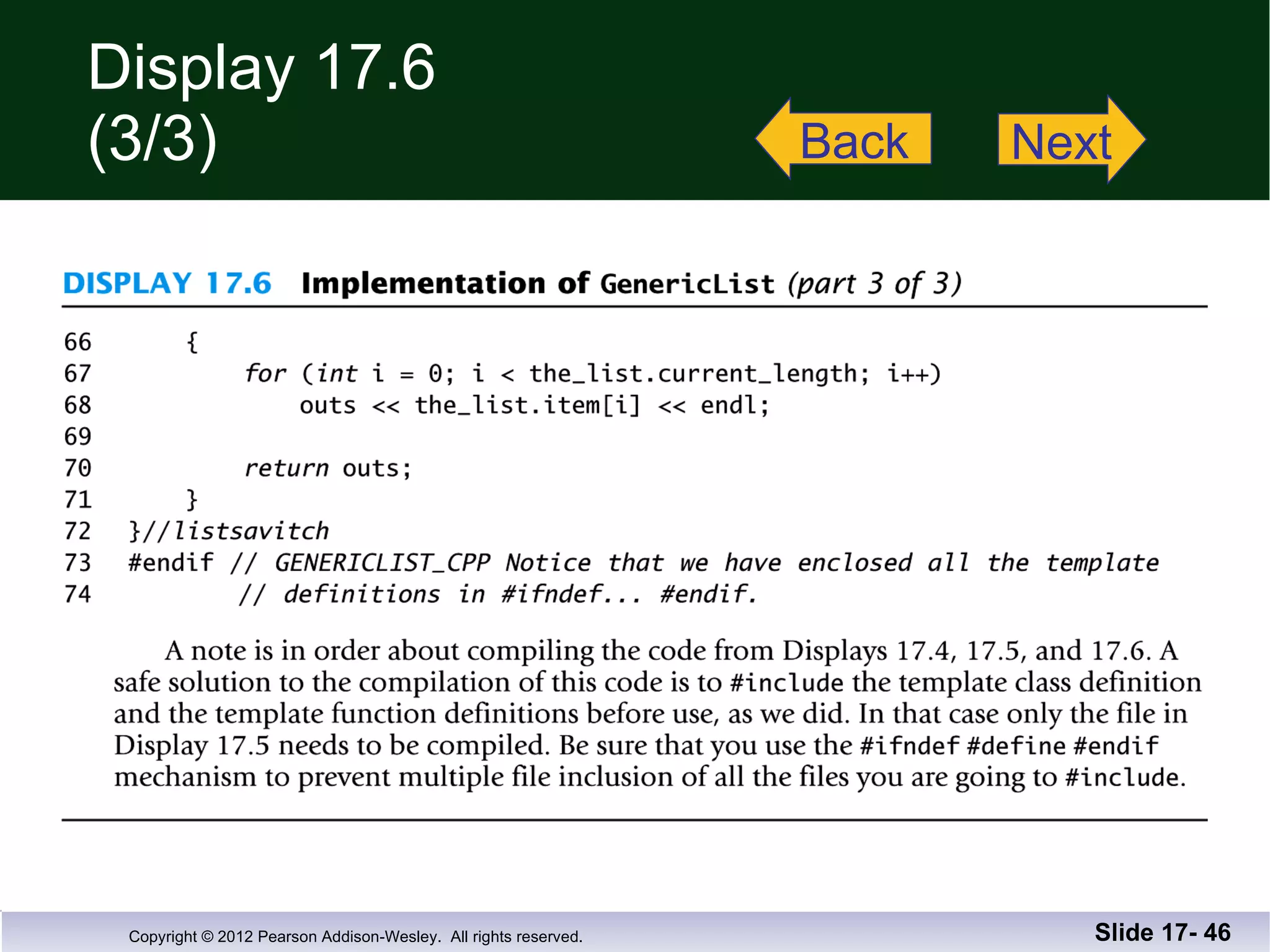 Display 17.6 (3/3) Slide 17-  Back Next 