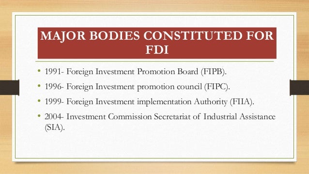 tax exemptions codes PRESENTATION AND FII IN ON FDI INDIA