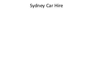 Sydney Car Hire
 
