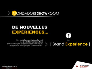 DATA
Chaîne
Dédiée
Réseaux
Sociaux
Création de
Contenu
Partage
d’Expérience
9
Waouh Effect
Brand expérience
et Cross média
Recrutement via Facebook
Shooting avec 4 lectrices, dans un esprit Style Hunter
Création d’une rubrique U Therapy
Brand Context
Concept : Utiliser toutes les ressources medias pour évènementialiser
le lancement de la nouvelle Machine U
[ Brand Content ]
| Cross Média
 