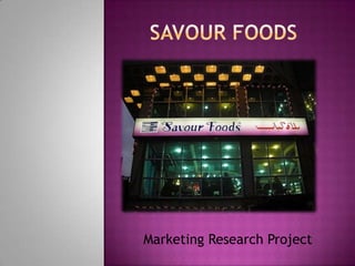 Marketing Research Project
 