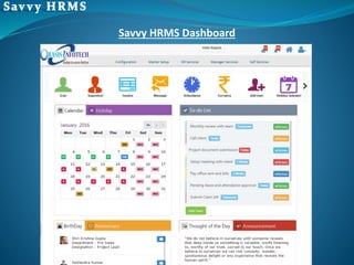Savvy HRMS Dashboard
 