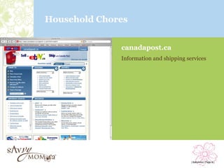 Household Chores


              canadapost.ca
              Information and shipping services




                                         | Babytime | Page 6 |
 