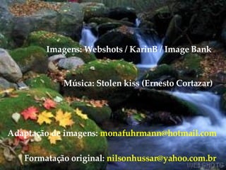 Imagens: Webshots / KarinB / Image Bank Música: Stolen kiss (Ernesto Cortazar) Formatação original:   [email_address]   Adaptação de imagens:   [email_address]   