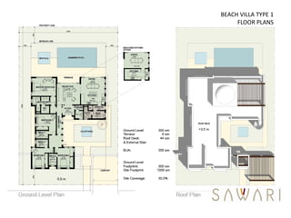 BEACH VILLA TYPE 1
     FLOOR PLANS
 