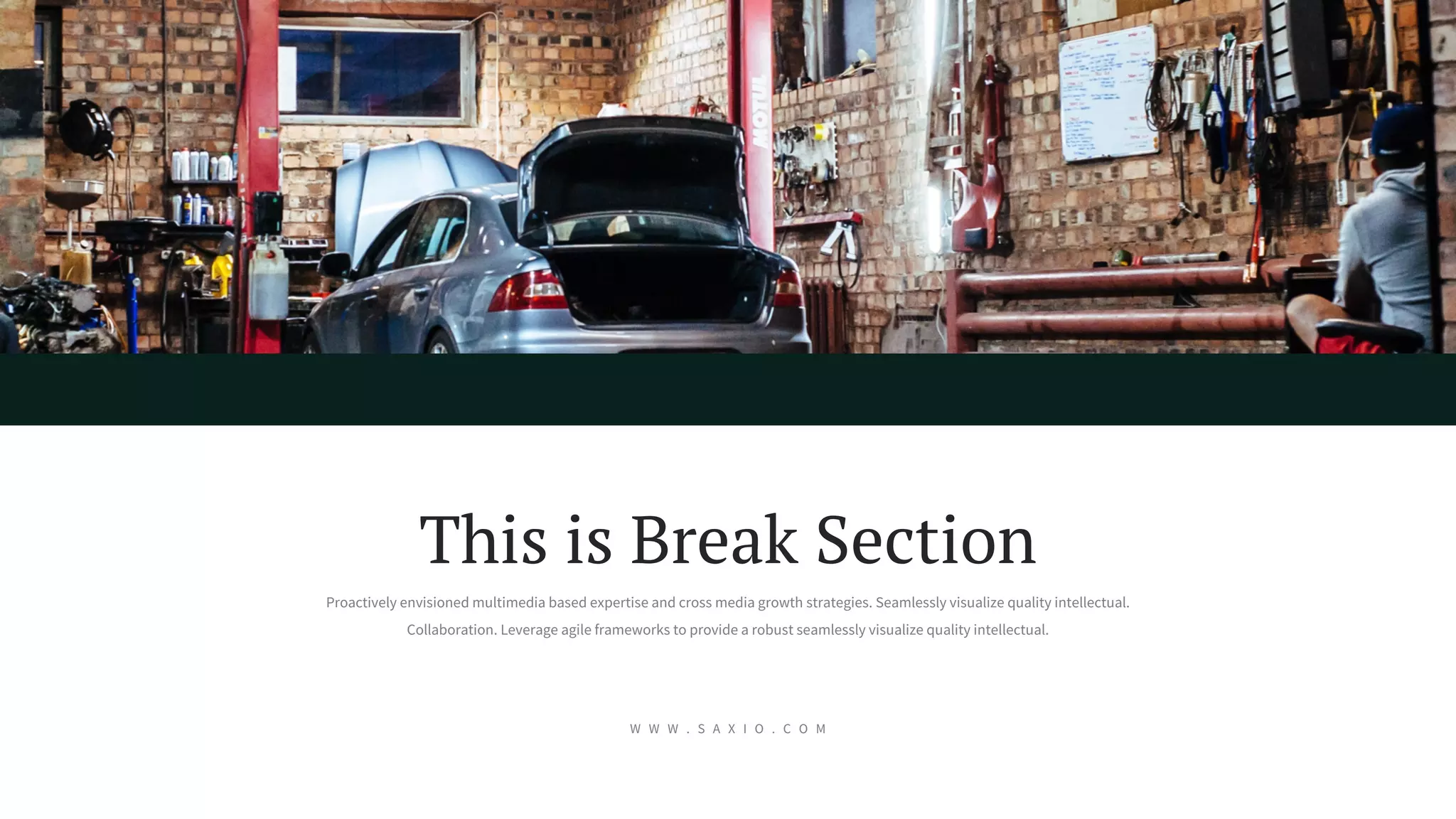 Proactively envisioned multimedia based expertise and cross media growth strategies. Seamlessly visualize quality intellectual.
Collaboration. Leverage agile frameworks to provide a robust seamlessly visualize quality intellectual.
This is Break Section
W W W . S A X I O . C O M
 