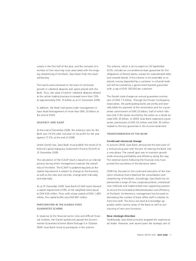 Saxo Bank Annual Report 2009