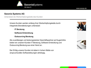 Saxonia Erfahrungsbericht EC u. CM