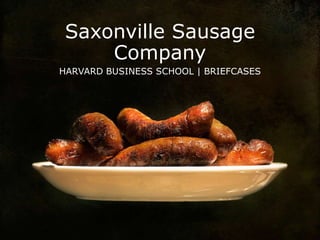 Saxonville Sausage
Company
HARVARD BUSINESS SCHOOL | BRIEFCASES
 