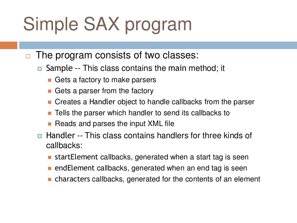 Sax parser