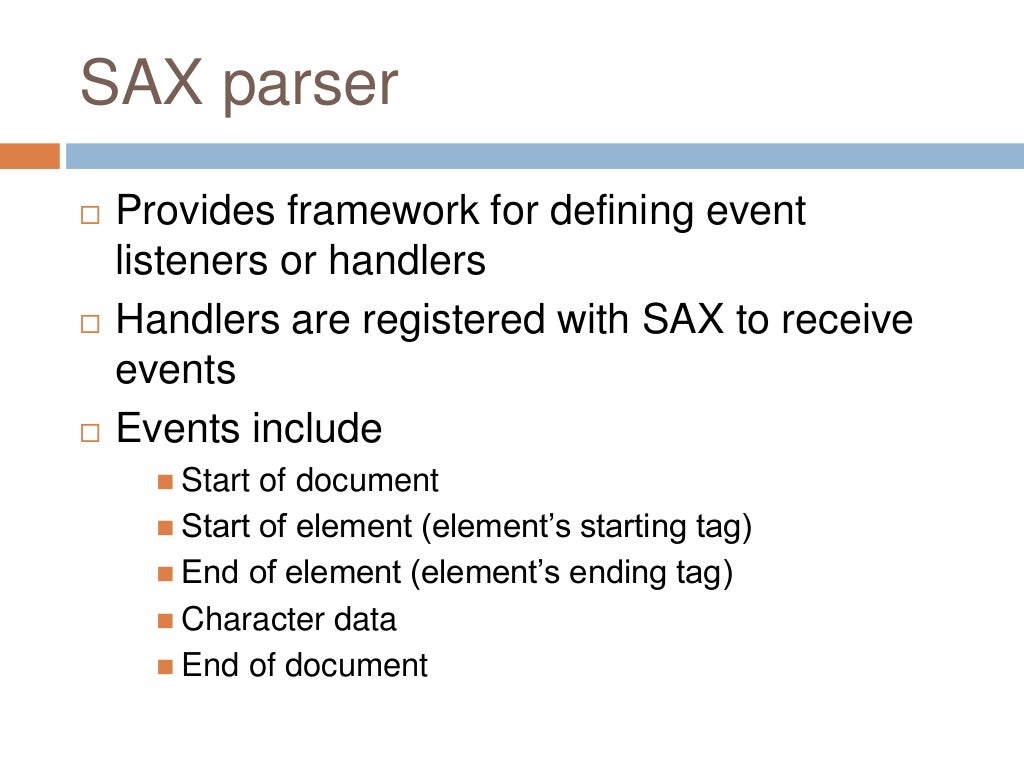 Sax parser
