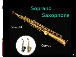                    HistoryHistory1841:	Sax first showed his creation to Hector Berlioz1844: 	The Saxophone was revealed to the public at 	the Paris Industrial Exhibition1847:	The first Saxophone school was created in Paris1866: 	Once Adolphe’s patent expired, manufacturers 	began introducing competing models