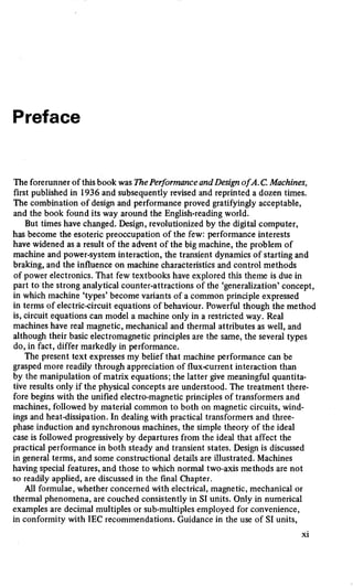 M. G. Say alternating current machines