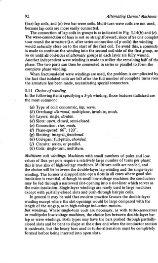 M. G. Say alternating current machines