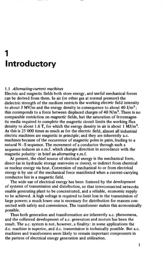 M. G. Say alternating current machines